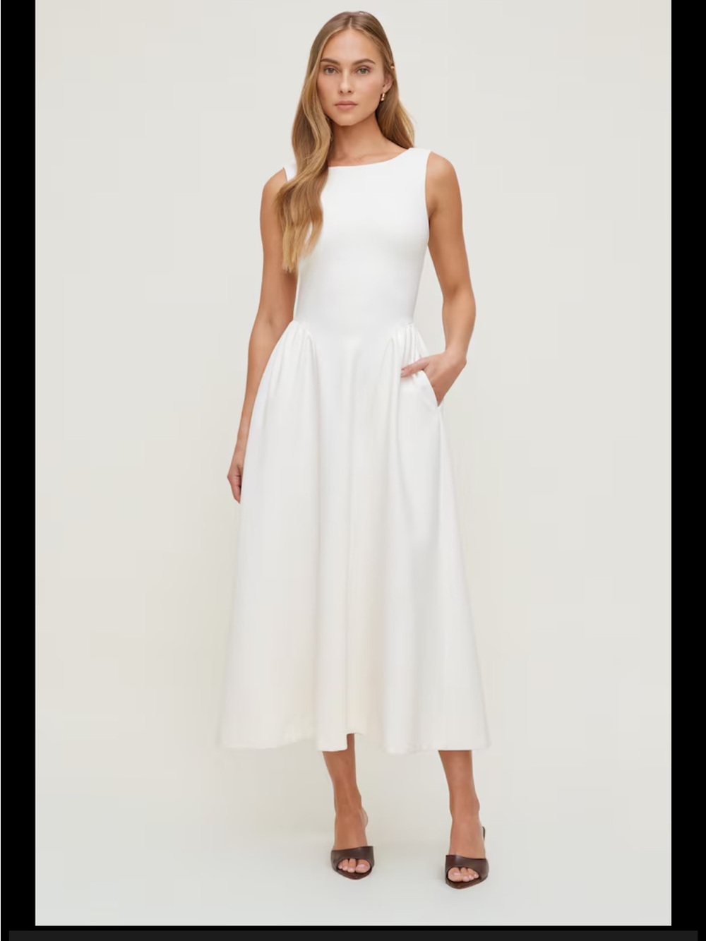 NWT Dynamite elegant white dress with pockets